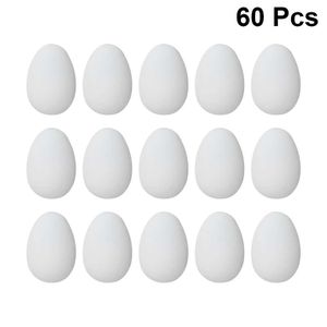 Party Decoration 60PCS Imitation Plastic Eggs Models DIY Colored Drawing Funny Lifelike for Painting Graffiti Easter holiday decoration Y2302