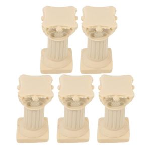 Decorative Figurines Objects & 5Pcs Roman Pillar Statues Resin Pedestal Stand Greek Column StatuesDecorative