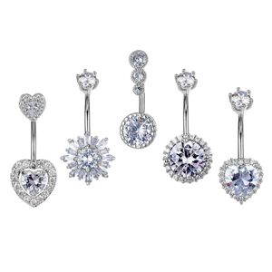 Navel Bell Button Rings D0990 Zircon Stone Belly Stud Mix Styles Drop Delivery Jewelry Body Dhgarden Dh26W