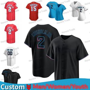 Men Baseball 2 Jazz Chisholm Jr 38 Ray Red Green Jerseys zszyte elestbase Cool Base Team Biała czarna niebieska najwyższa jakość