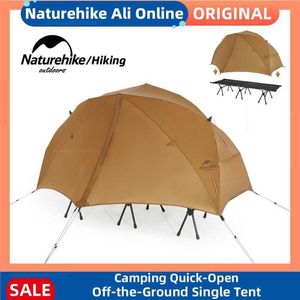 Tents and Shelters Naturehike Camping QuickOpen 20D Tent OfftheGround Single Ultralight Tent Can Be Matched With Camp Bed Outdoor Camp Equipment J230223