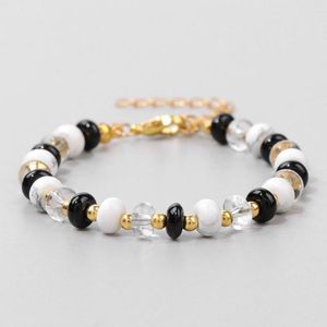 Strang Roundelle Form Perlen Armband Naturstein Tigerauge Lapislazuli Armbänder Energie Einstellbare Elastische Schmuck Für Männer Frauen