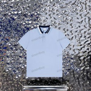 Xinxinbuy Men Designer Tee футболка 23SS Англия Письмо вышивая воротнич