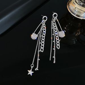 Dangle Earrings YAMEGA Shining Rhinestones For Women Korean Fashion Pin Long Tassel Statement Weddings Jewelry Accessories
