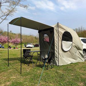 Tende e rifugi Tenda per estensione posteriore per auto 34 persone Portatile Guida autonoma Rifugio per campeggio all'aperto SUV Tenda da spiaggia Tenda da sole per barbecue Pergola J230223