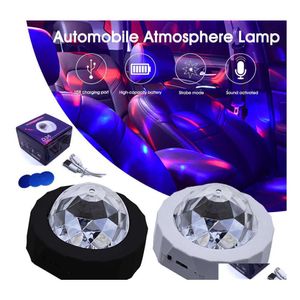 Interior Decorations Portable Disco Ball Rechargeable Lights Led Strobe 2 Light Modes With 3 Stickers For Car Room Decoration Dropsh Dhmbc