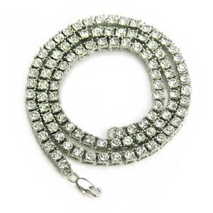 5mm Diamond Tennis Chain Necklace Bling Gold Plated Jewelry Hip Hop Chains Necklace