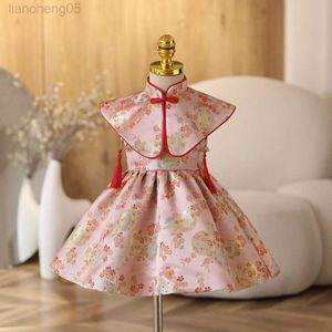 Flickans klänningar Baby Girls Chinese Style Tang Come Princess Ball Gown Chidlren Söt 1st Birthday Baptism Party Boutique Dresses Y827 W0224