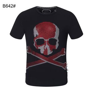 Herren T-Shirts Phillip Plain Männer Designer PP Skull Diamond T-Shirt Kurzarm Dollar Braunbär Marke O-Neck hochwertige Streetwear Skulls Paris T-Shirt PP 88268