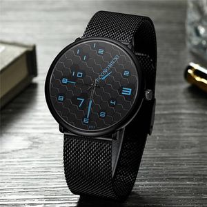 Wristwatches Casual Fashion 2023 Mens Watches Creative Dial Luxury Simple Mesh Band Business WristWatch Gift Male Clock Reloj Hombre