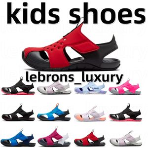Baby shoes black platform sandals kids designer shoes summer boys girls neutral children 390W#