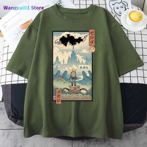 wangcai01メンズTシャツukiyoe日本カルチャーファッションプリント夏の綿服ラウンドネックTシャツsシャツsシャツを着たカジュアルマンtシャツ0224h23