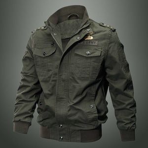 Erkek Ceketler İlkbahar ve Sonbahar Askeri Ceket Erkek Pamuk Su Yıkama Yaka Pilot Pamuk Ceket Büyük Boy Boyut Kış Gençlik 230224