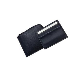 2pcs/set tasarımcı cüzdan triomphe tuval koyun derisi çanta madeni para cüzdanları fermuarlı çıkarılabilir kart tutucular erkek kadın cüzdan kredi kartı jack 4*4 inç