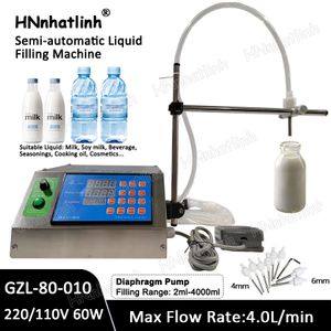 GZL-80 Single Nozzle Bottle Filling Machines Semi-automatic Liquid Vial Desk-top Diaphragm Pump Filling Machine for Juice Beverage Oil Perfume 3-4000ml