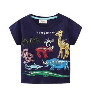 kids designer T-shirts baby clothes summer boy girl Luminous funny bones tshirt tee