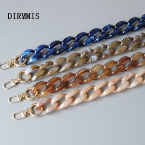 Bag Parts Accessories Fashion Woman Accessory Detachable Replacement Blue Pink Brown Acrylic Chain Luxury Strap Resin Shoulder Clutch 230224