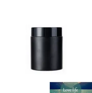 Fashion Black Frosted Glass Jars Cosmetic Cream Bottle Travel Cosmetic Dispenser Jar con cubierta interna de PP 5G-100G