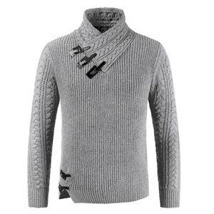 Мужские футболки зимние водолазы мода мода Большой размер пуловер осень теплые рубашки вязание рубашки 230223
