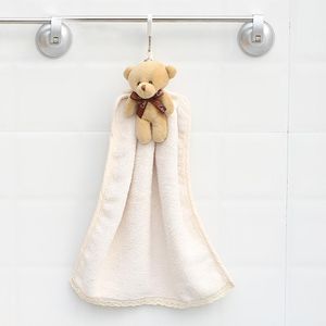 Handtuch 36 cm 30 cm Cartoon Tierbär Hand 40 g Absorptes Korallenfleece Badezimmer Hanging