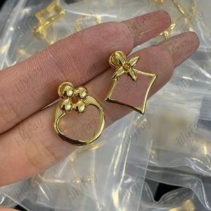 Designer Jewelry Womens Wedding Studs Fashion Diamond Pendent Earrings For Women Gold Flowers Earring Luxury Love Stud Hoops Studs Gifts Top