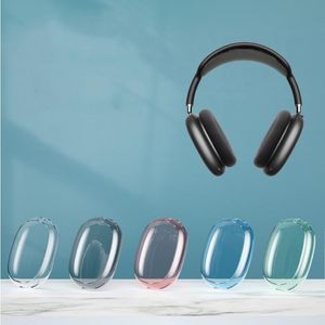 Para airpods max headband fone de ouvido pro fones de ouvido acessórios transparente tpu sólido silicone à prova dwaterproof água capa protetora fone de ouvido capa de fone de ouvido