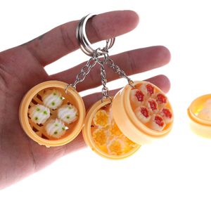 Key Rings New Simulation Food Key Chains noodle New Keychain Chinese Blue and white porcelain Food Bowl Mini bag pendant #17169