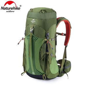 Outdoor-Taschen Naturehike 55L 65L Touristischer Reiserucksack Professionelle Wander-Trekking-Tasche mit Federungssystem Wasserdichtes Klettern