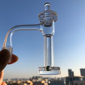 Chiodi per banger al quarzo Terp Slurper con fumo di saldatura completa di altezza 80 mm con tappo per intaglio pilastro adatto per bong ad acqua in vetro