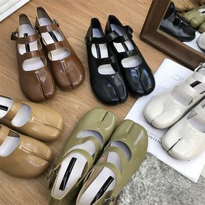 Dress Shoes Bailamos Women Brand Design Split toe Flats Tabi Ninja Low Heels Lightweight Platform Casual Chunky loafers 230224