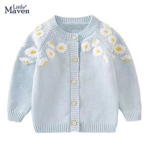 Cardigan Little Maven Baby Girls Sweter Piękny jasnoniebieski swobodny ubra