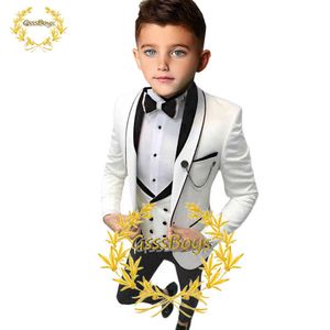 Kleidungssets Kinderanzug Hochzeit Smoking Dreiteilige Jacke Hose Weste Benutzerdefinierte 3-16 Jungen Kleidung Blazer Set Rot Komplettes Outfit conjuntos de blazer