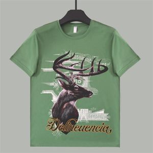 2023 Luxury TShirt Uomo Donna Designer T-shirt Short Summer Fashion Casual con lettera di marca Pinting sika deer Designer di alta qualità t-shirt