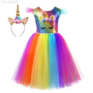 Vestidos de menina fantasia vestido arco -íris garotas de manga voadora do vestido de tule de tule, princesa, veio festas de aniversário, cenas de roupas w0224