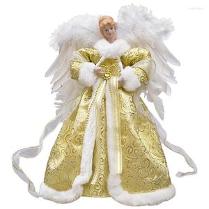 Christmas Decorations Angel Ornaments For Tree Top Gold Topper White Table Decoration Bedroom Living Room Office