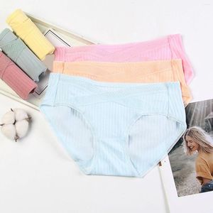 Women's Shapers Women Pregnancy Low Waist Belly Support Fashion Threaded Breathable Maternity Panties Cotton String Thong Underwear