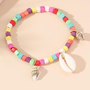 Charm Bracelets Bohemia Vintage Shell Rope Chain Bracelet Women Beach Sea Colour Jewelry Party Gift Wholesale Ethnic Style