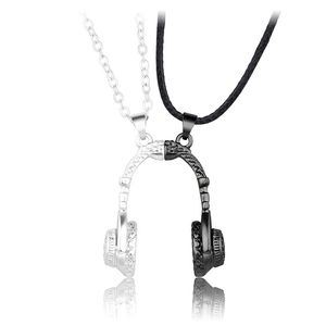 Gepersonaliseerde creatieve headset paar ketting magneet hanger kettingen valentijnsdag sieraden geschenken voor mannen vrouwen