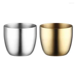 Cups Saucers 300ml Portable Coffee Mug Stainless Steel Beer Without Handle For Drinking Teas Cold Drinks Whiskey Cocktail