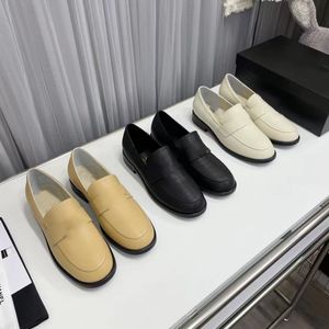 2023 British new retro platform sandals lazy loafers female thick heel leather single shoe small leather shoes