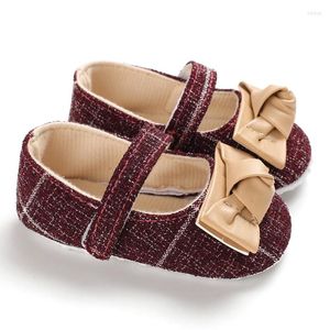 Pierwsze spacerowicze Baby Bowknot Design Buty Słodka Princess Sofe-Sole Toddler Moccas Soft Sole