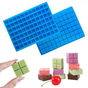 Baking Moulds DIY Square Making Fudge Chocolate Silicone Mold 4 Compartment Candy Ice Tray 77 Grids