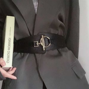 Bälten mode nylon stretch brett bälte kvinnor svart brun pu läder smal kropp cummerbund bälte guld metall spänne kappa kostym midjare z0223