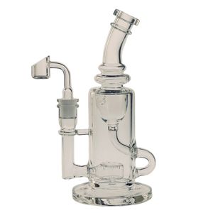 SAML Klein Bong Hookahs Dab Rig Glass Recycler Smoking water pipe Clear Blue Black joint size 14.4mm PG3003(FC-Klein)