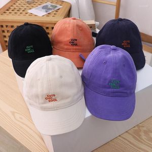 Ball Caps Summer Baseball dla dzieci dziewczyny swobodny list haft haftowe chłopiec dziecięcy hip hop kapelusze tata sun hat casquette gorros