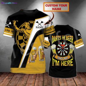 wangcai01 Мужские футболки Tessffel NewFashion Sports Darts Beer Club Games Tattoo Summer Harajuku Футболки Топ унисекс с круглым вырезом Короткие Seve Прямая поставка A7 0224H23