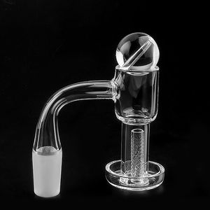 Flat Top Smoking Terp Slurper Quartz Banger With Hollow Bubbellock Ball Terp Pill 2.5mm Wall 10mm 14mm 18mm Nails for Glas Water Bongs Dab Rigs Pipes