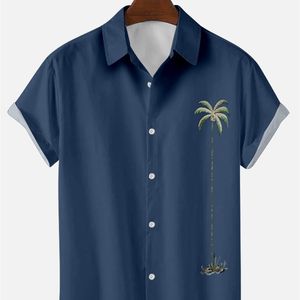 メンズカジュアルシャツ夏の半袖ココナッツツリー3特大のハラジュク3Dデジタル印刷Tシャツトップ230223