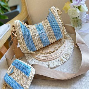 Three In One Hobo Shoulder Cross Body Bags Women Hollow Out Tote Chains Solid Purse Messenger Interior Zipper Pocket Handbags Top Quality Evening Wallet