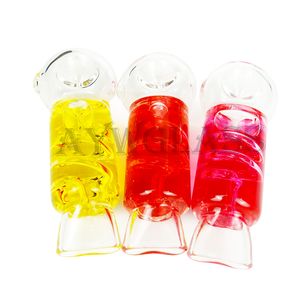 Glycerin coil hand pipe hookah glyco freezable chilled glass smoking handpipe for tobacco